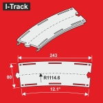Hacker-Model HCTMC24912 - H0 - Bogen-Segment, für Märklin C, 1114,6mm 12 mm12,1° (6 Stück)